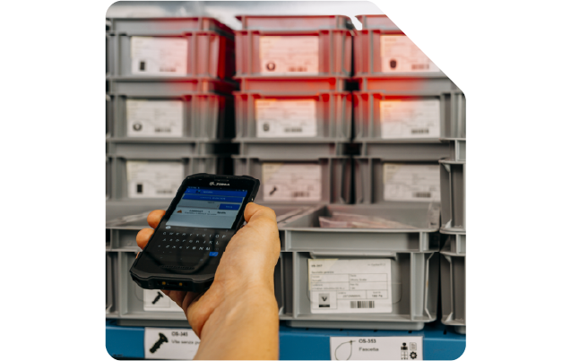 Scanning kanban cards with scanning device